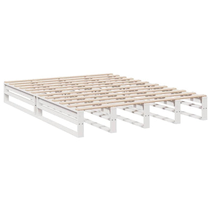 Letto Libreria senza Materasso Bianco 160x200 cm Legno di Pino