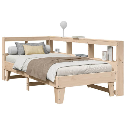 Letto Libreria senza Materasso 100x200 cm in Legno di Pino