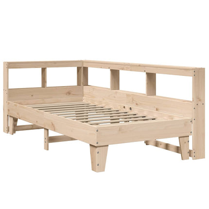 Letto Libreria senza Materasso 90x200 cm Legno Massello Pino