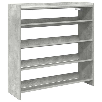 Scarpiera Grigio Cemento 80x25x81 cm in Legno Multistrato