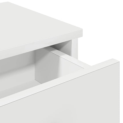 Scaffale a Parete con Cassetti Bianco 80x31x17 cm in Truciolato
