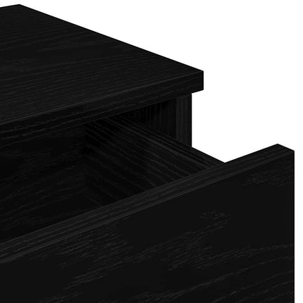 Scaffale a Parete con Cassetti Nero 80x31x17 cm in Truciolato