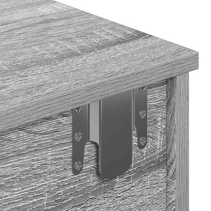 Scaffale a Parete con Cassetti Grigio 100x37,5x19 cm Truciolato
