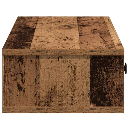 Scaffale a Parete con Cassetti Antico 100x37,5x19 cm Truciolato