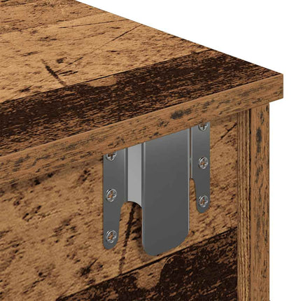 Scaffale a Parete con Cassetti Antico 100x37,5x19 cm Truciolato