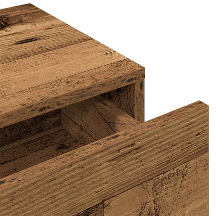 Scaffale a Parete con Cassetti Antico 100x36x19cm in Truciolato