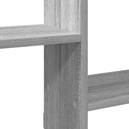 Mensola a Cubo da Parete 5 Scomparti Truciolato Sonoma Grigio