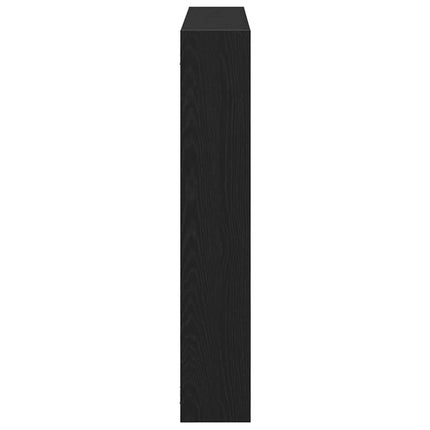 Mensola a Cubo da Parete 7 Scomparti in Truciolato Nero