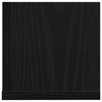 Mensole da Parete 2pz Nere 100x16,5x16,5 cm Legno Multistrato