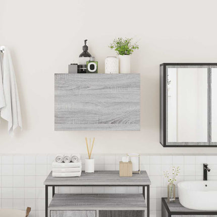 Mobile da Bagno Grigio Sonoma 60x25x40 cm in Legno Multistrato