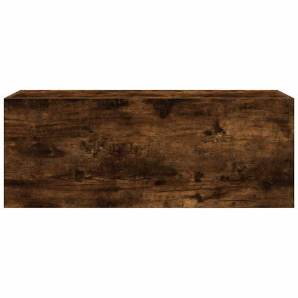 Armadietto Bagno Rovere Fumo 80x25x30 cm in Legno Multistrato