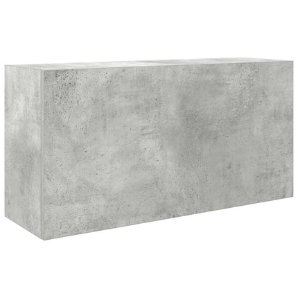 Mobile da Bagno a Parete Grigio Cemento 80x25x40 cm Truciolato