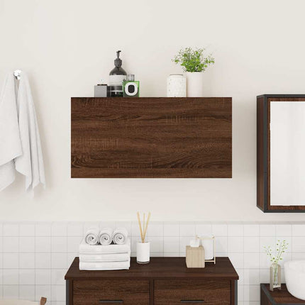 Armadietto Bagno Rovere Marrone 80x25x40 cm in Truciolato