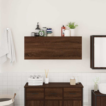 Armadietto Bagno Rovere Marrone 100x25x40 cm in Truciolato