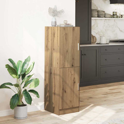 Armadietto Cucina Rovere Artigianale 38x41,5x131,5 cm in Legno