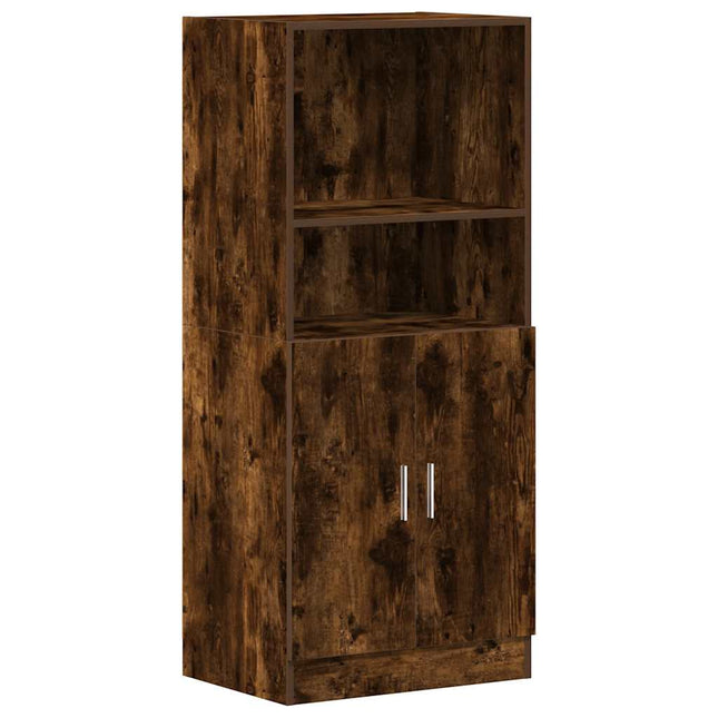 Armadietto Cucina Rovere Fumo 57x41,5x131,5 cm in Truciolato