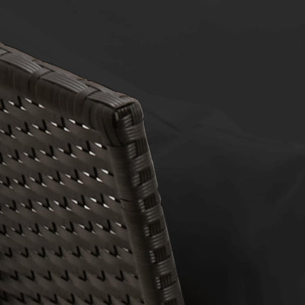 Divano da Giardino con Cuscini in Polyrattan Nero