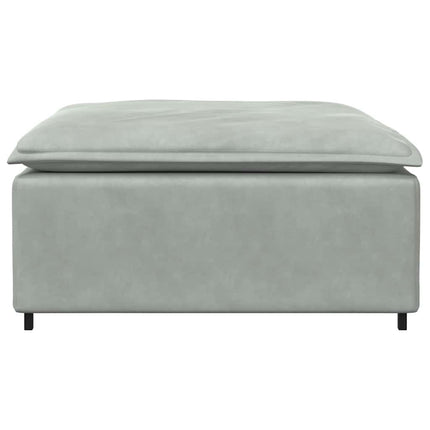 Modulo Poggiapiedi Divano Modulare Grigio Chiaro 100x100x48 cm
