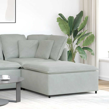 Modulo Poggiapiedi Divano Modulare Grigio Chiaro 100x100x48 cm