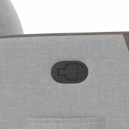 Poltrona Reclinabile in Tessuto Grigio Nuvola