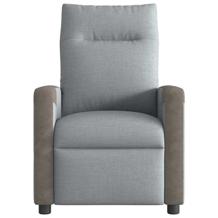 Poltrona Reclinabile in Tessuto Grigio Chiaro