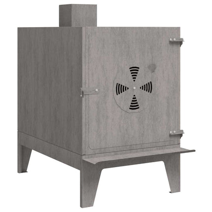 Stufa da Campeggio 35x50x60 cm in Acciaio Corten
