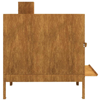 Stufa da Campeggio 35x50x60 cm in Acciaio Corten