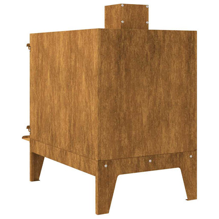Stufa da Campeggio 35x50x60 cm in Acciaio Corten