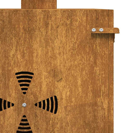 Stufa da Campeggio 35x50x60 cm in Acciaio Corten