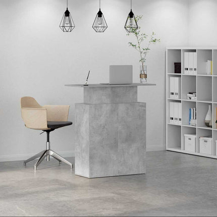 Banco Reception Grigio Cemento 100x40x104 cm Legno Multistrato