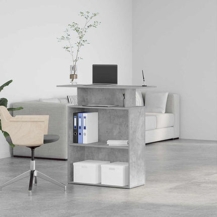 Banco Reception Grigio Cemento 100x40x104 cm Legno Multistrato