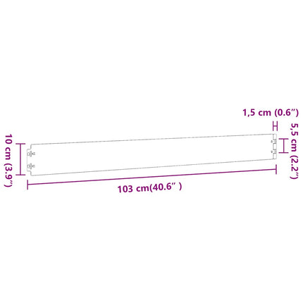 Bordure per Prato 10 pz Antracite Acciaio Laminato a Freddo