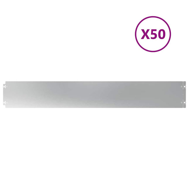 Bordure per Prato 50 pz 15x103 cm Acciaio Zincato