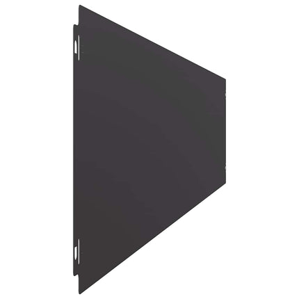 Bordure per Prato 10 pz Nere Acciaio Laminato a Freddo