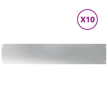 Bordure per Prato 10 pz 20x103 cm Acciaio Zincato