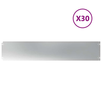 Bordure per Prato 30 pz 20x103 cm Acciaio Zincato