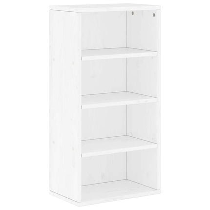 Armadietto Laterale ODDA Bianco 40x24x79 cm Legno Massello Pino