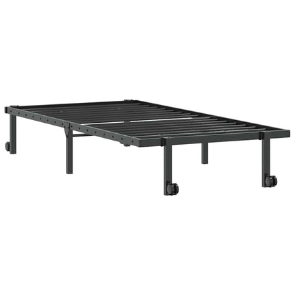 Giroletto senza Materasso Pieghevole Nero 90x190 cm in Acciaio