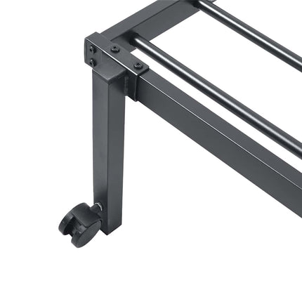Giroletto senza Materasso Pieghevole Nero 100x190 cm in Acciaio