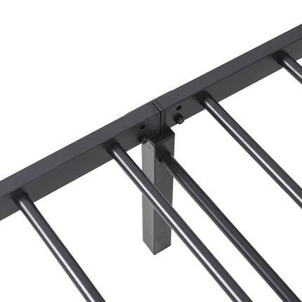 Giroletto senza Materasso Pieghevole Nero 100x190 cm in Acciaio