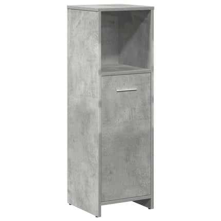 Set Mobili da Bagno 3 pz Grigio Cemento in Legno Multistrato
