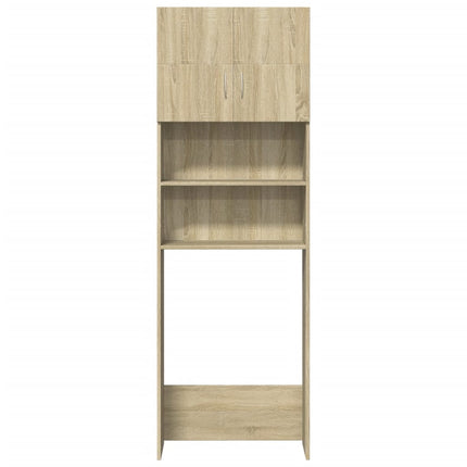 Set Mobili da Bagno 2 pz Rovere Sonoma in Legno Multistrato