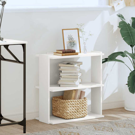 Libreria a 3 Ripiani Bianca 60x30x60 cm in Legno Multistrato