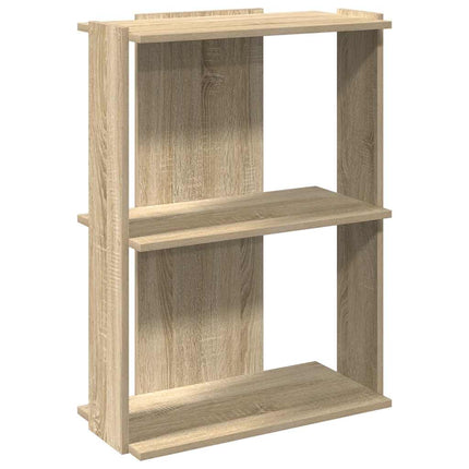 Libreria 3 Ripiani Rovere Sonoma 60x30x80 cm Legno Multistrato