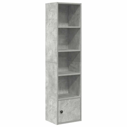 Libreria Grigio Cemento 31x24x127 cm in Legno Multistrato