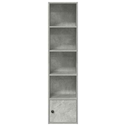 Libreria Grigio Cemento 31x24x127 cm in Legno Multistrato
