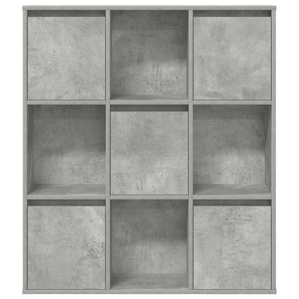 Libreria Grigio Cemento 89x24x101,5 cm in Legno Multistrato