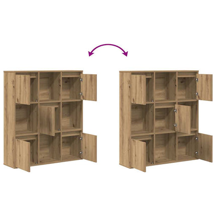 Libreria Rovere Artigianale 89x24x101,5 cm in Legno Multistrato