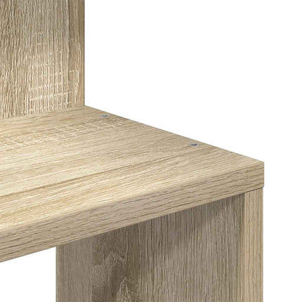 Scaffale Angolare Muro Rovere Sonoma 32x32x127,5 cm Truciolato
