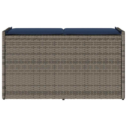Cassapanca da Esterno con Cuscino Grigia 100 cm in Polyrattan